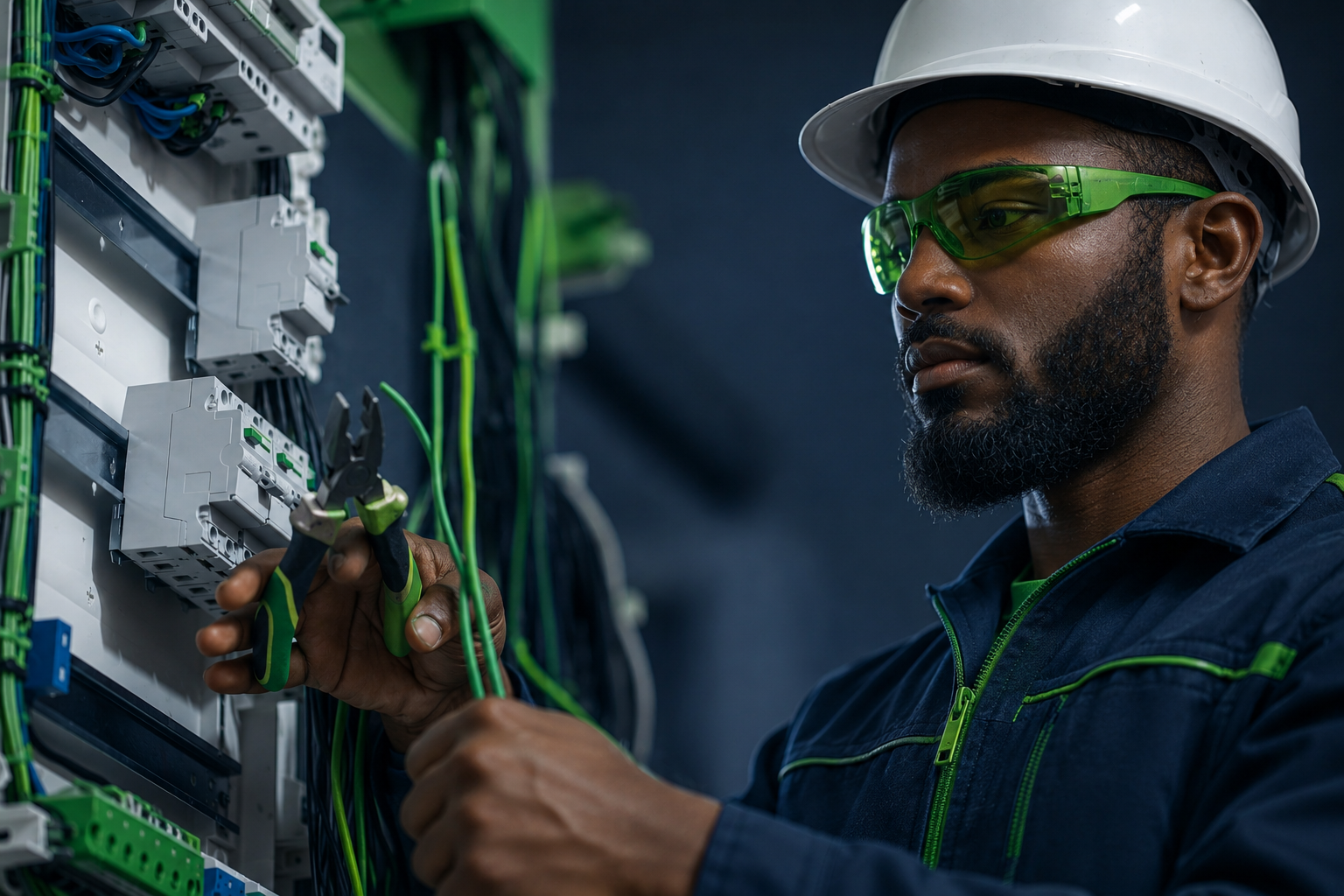 Technician carrying out scheduled O&M and maintenance work
